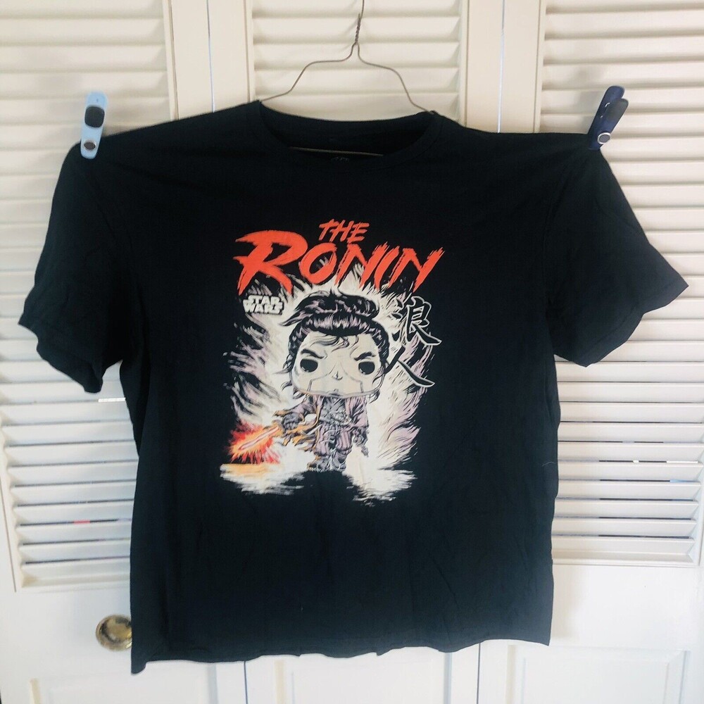 Funko Pop Tees Adult 2XL Star Wars The Ronin Black Short Sleeve T-Shirt